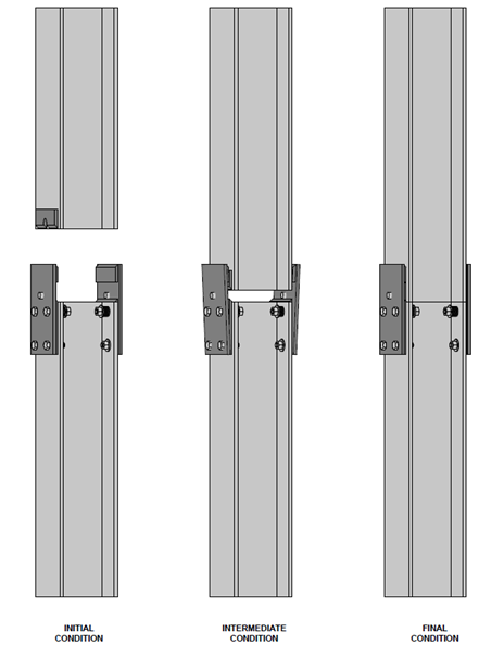 Illustration of “The SnapLocX” column splice connection