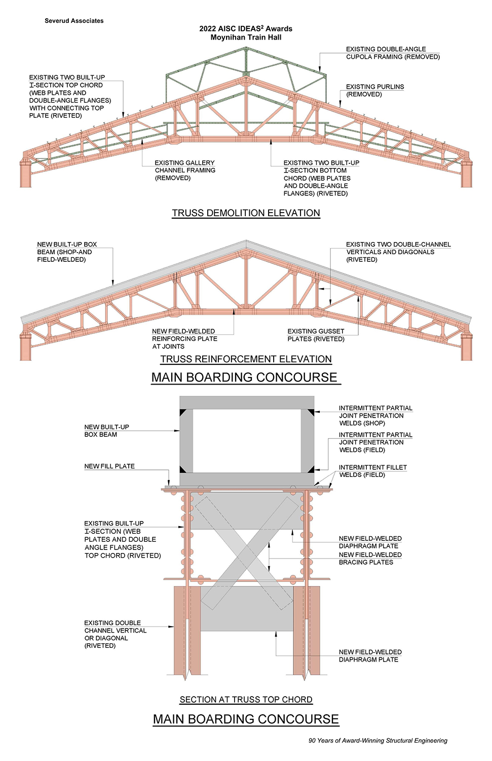 11_Moynihan Train Hall - 19 - Main Boarding Concourse - Truss Elevations and Section - drawings by Severud.jpg