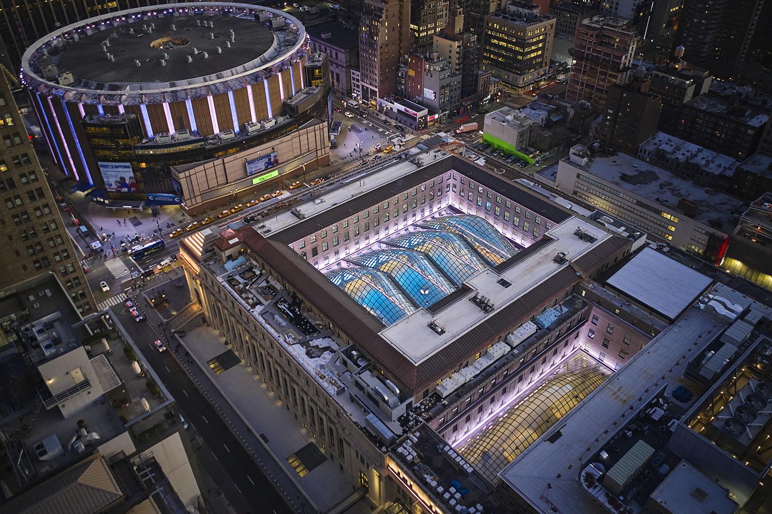 3_Moynihan Train Hall - 01 - Train Hall Roof (aerial) - photo by Lucas Blair Simpson _ Aaron Fedor © Empire State Development-SOM.jpg