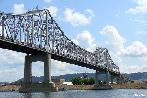 Winona Bridge on a sunny day