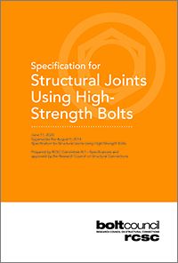 2020 RCSC Specification for Structural Joints Using High-Strength Bolts Download