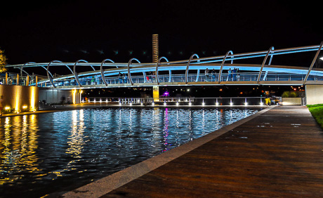 Pedestrian Bridge at the Yards Waterfront Park