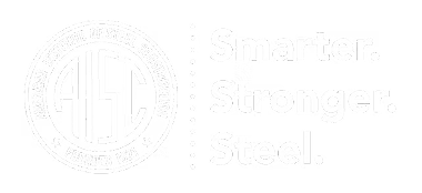 AISC logo with Smarter. Stronger. Steel. tagline